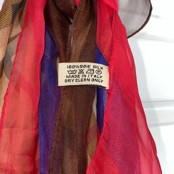 Burberry Authentic Silk Scarf - Picture 5 of 5